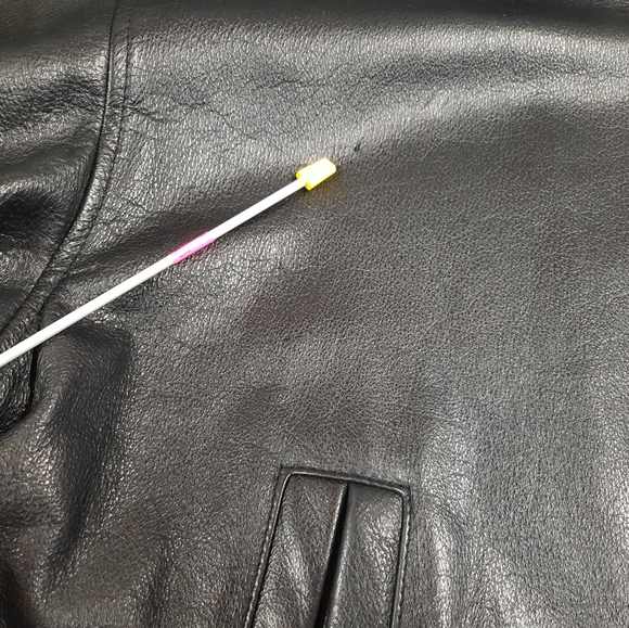 ‼️SOLD‼️ Vintage 1996 Camel Black Leather Jacket Size XL 90s Tobacco Motorcycle - Picture 11 of 14